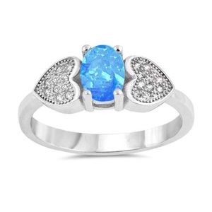 Blue Opal .925 Sterling Silver